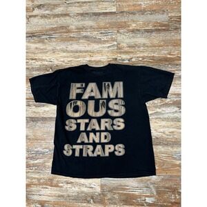 Famous Stars And Straps Spell Out T-Shirt Size XL Travis Barker Black